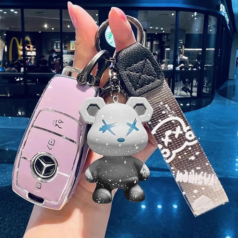 FA9TPU Car Remote Key Case Cover Shell Fob For Mercedes Benz A B C E R Class GLS GLA GLK GLC CLS CLA AMG W204 W205 W212 W463 W176