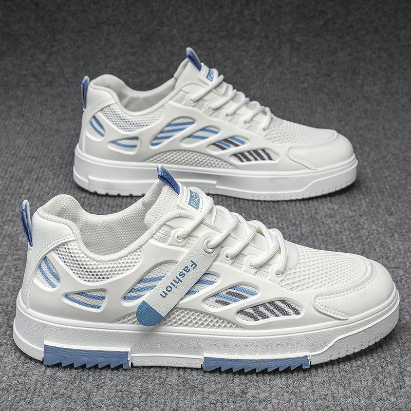 Модные мужские дышащие сетчатые кроссовки летняя повседневная спортивная обувь удобная легкая низкий верх резиновая подошва взрослая обувь