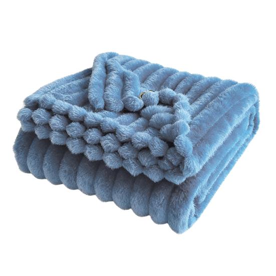 Пушистый плед, пушистый толстый плед-пузырь, уютный теплый полосатый плюшевый плед для дивана, дивана, спальни, гостиной, для использования зимой