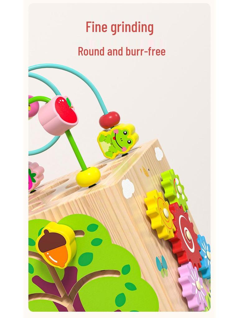 Wooden Educational Bead Maze Box: Early Development Toy for Infants & Toddlers