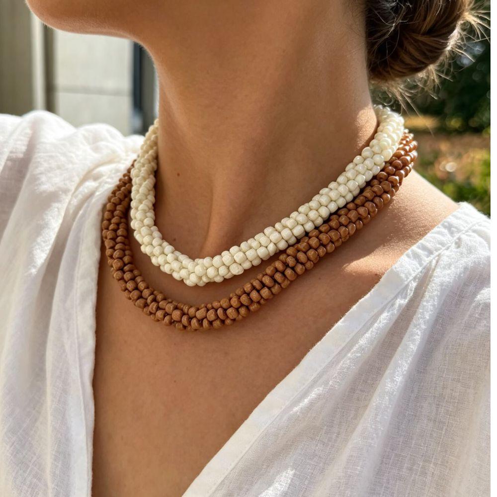 Multi-Layer Beads Beads Necklace Retro Beads Bohemian Necklace Fashionable Women's Necklace Party