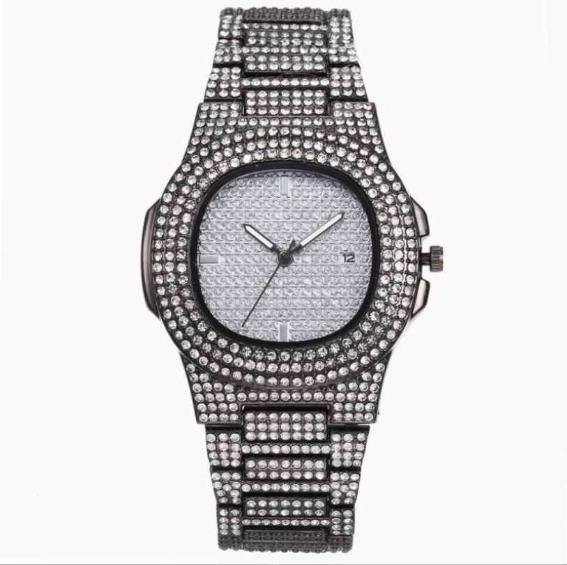 Diamond Watch Gold Plated Business Watch Stainless Steel Waterproof Woman Girl Quartz Watches