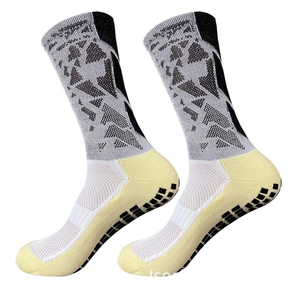 Silicone Non-slip Grip Socks for Men: Football, Basketball, Cycling - Thickened, Towel Bottom Sports Socks