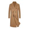 Autumn and Winter Men's Handmade Double-sided Woolen Coat Youth Fashion Trend Long Woolen Coat Trench Coat Men