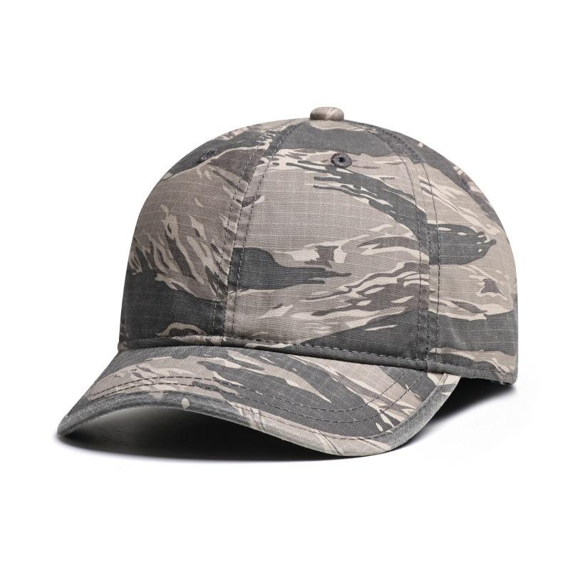 Camouflage Short Brim Soft Top Baseball Hat Men And Women Versatile Casual Outdoor Small Brim Sunshade Cap Retro Tide
