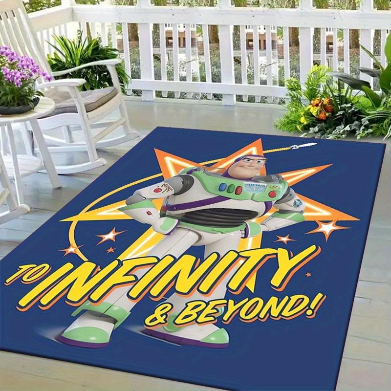1pc Buzz Lightyear Pattern Area Rug Soft Flannel Floor Mat for Living Room, Office, Bedroom, Outdoor and Camping, Sofa Coffee Table Floor Ma