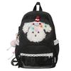 Schoolbag Cute Cartoon Puppy School Bag Female Junior High School Students 3rd to 6th Grades Lace Large Capacity Transparent Backpack