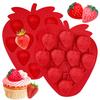 Форма для кубиков льда в виде клубники Силиконовые формы для клубники для шоколада Конфет Торта Капкейка Мыла Выпечки Желе Печенья Воска Свечи Расплавы