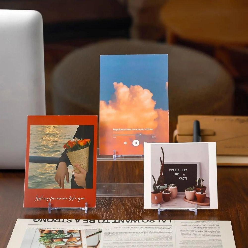 Акриловые подставки-мольберты Прозрачные Поддержка для фото, открыток Свадебный домашний декор Подставка для экспозиции