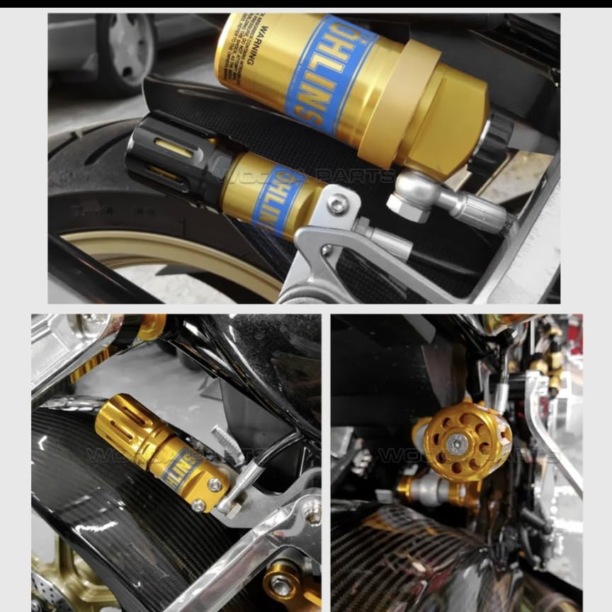 [GOLDFAUST] Mono suspension preload clip part custom custom parts for Ohlins S36, S46, TTX36 rear suspension cover Z900RS Ducati (black)