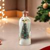 Рождественская елка Послание в бутылке Записываемая голосовая открытка с пробкой Праздничное украшение Стеклянная бутылка с заснеженной сценой Праздничный подарок для семьи