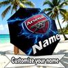 Custom Name Personalized football team Print Umbrella, Auto Open Close, 8‑Rib Sturdy Frame, Commute Camping Hiking Use, Birthday Gift