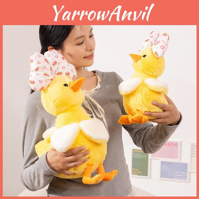 Очаровательная плюшевая подушка-утка-банан, мягкая игрушка-утенок с галстуком-бабочкой, идеальный подарок на день рождения