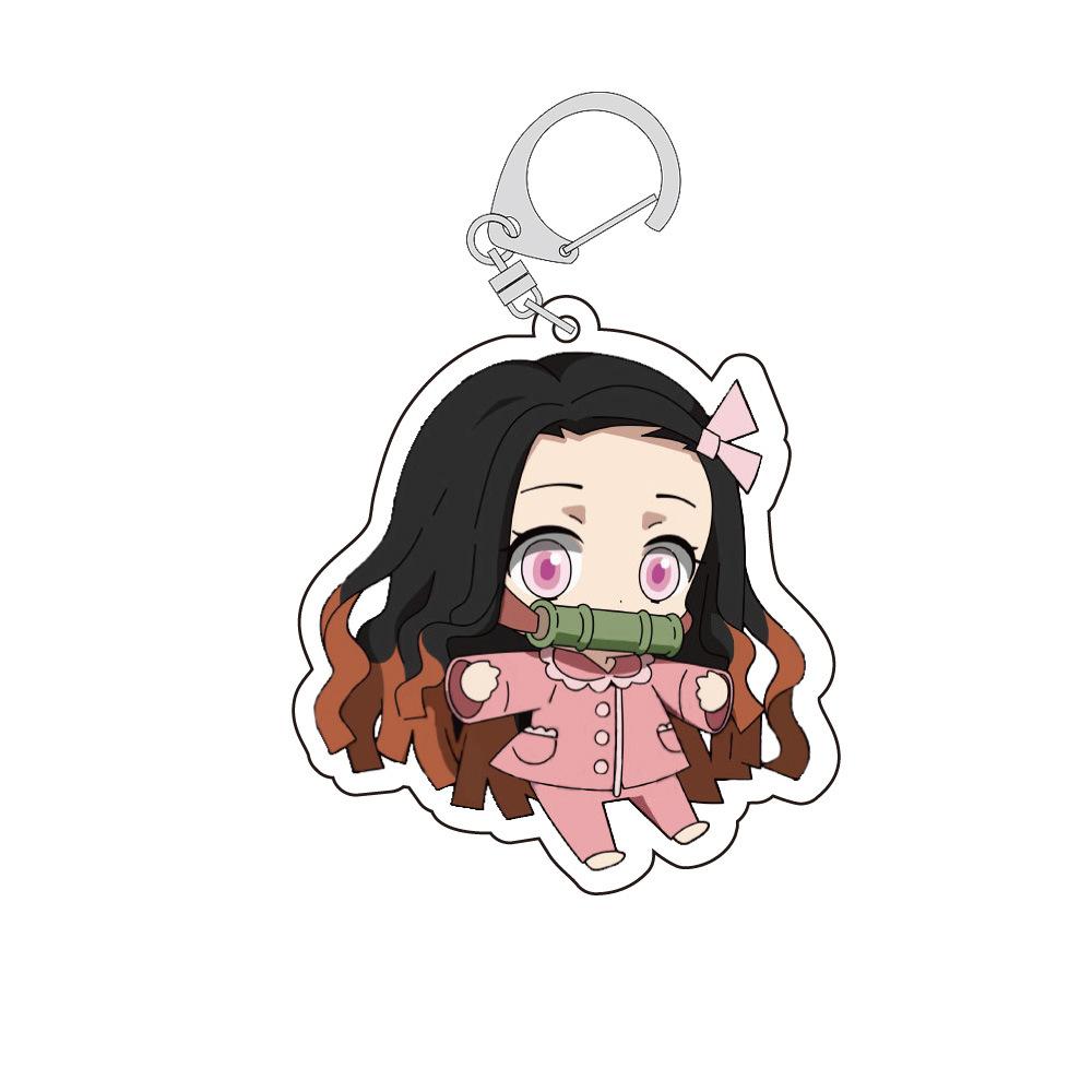 Клинок, рассекающий демонов Kimetsu no Yaiba Серия пижам Аниме Танджиро Камадо Токито Муичиро Акриловый Двусторонний Прекрасный Брелок Прозрачный