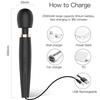 Curvy AV Vibrator USB Rechargeable Women's Massager 3 Speeds 5 Modes Adult Sex Toy Black