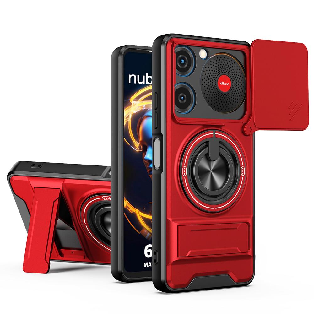 KEYSION Магнитный чехол для телефона для ZTE nubia Music Защита камеры-слайдера Вертикальная подставка Ударопрочная задняя крышка для Nubia Music