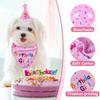 Cute Pet Birthday Caps Adjustable Cat Triangle Scarf Dog Dress Up Dog Birthday Bib  for Dogs Cats