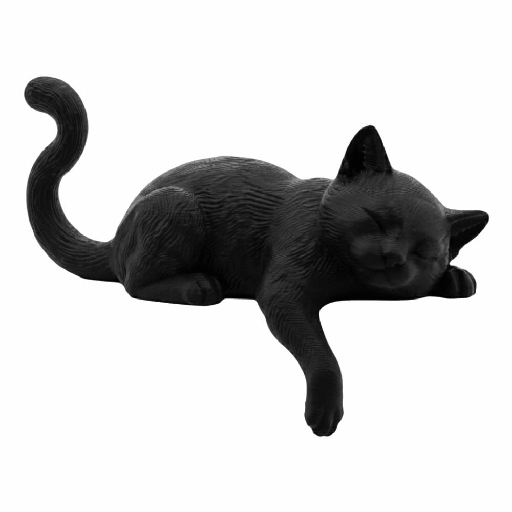 Cute Sleeping Cat Ornament 3D Printed Cat Statues Crafts Decorative Cat Statues Bedroom Decor
