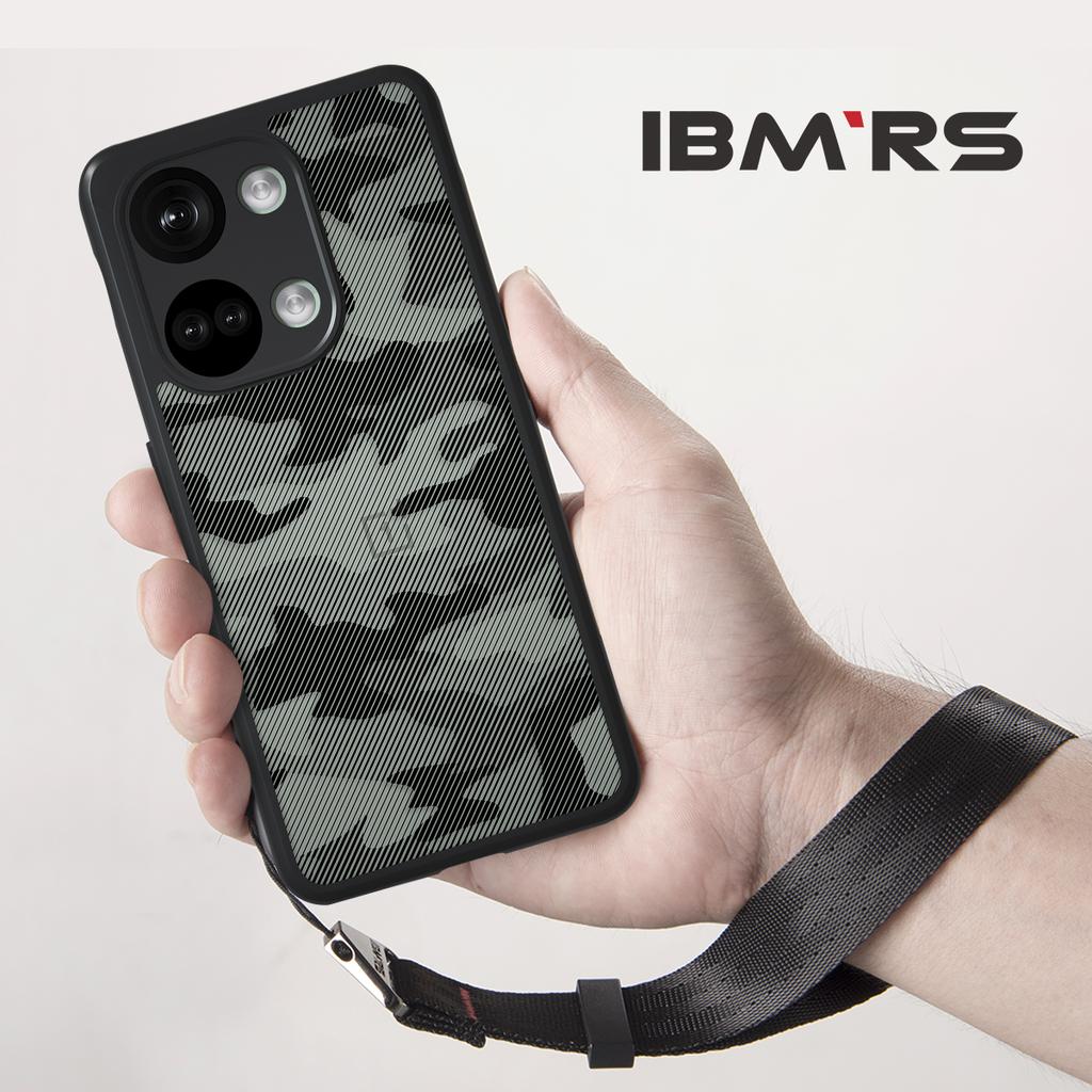 (Comes with Wrist strap)IBMRS for OnePlus Ace 2V/Nord 3 5G Case, Camouflage Anti-Fingerprint Matte Clear Hard Back and Soft TPU Frame Protective Case