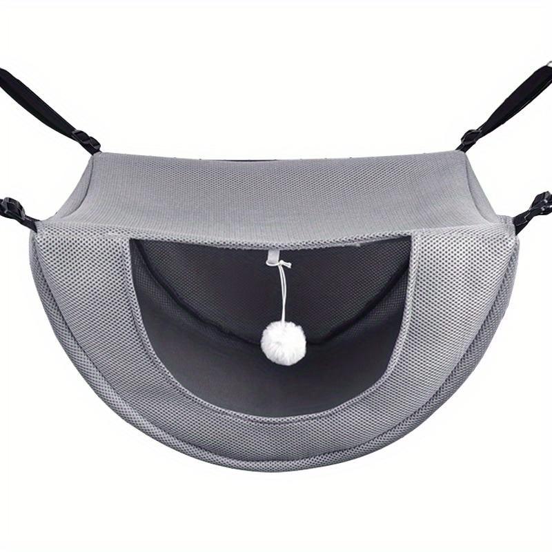 Подвесная сетчатая дышащая лежанка для питомца - Регулируемый кошачий гамак для использования в помещении, Удобное подвесное спальное место с металлическим каркасом