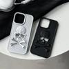 3D Skull Ghostface Case for iPhone 16 15 13 12 11 14 ProMax with Stand Fashion Hollow Slim Shockproof Protective Soft Cover