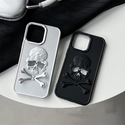 Чехол с 3D-черепом Ghostface для iPhone 16 15 13 12 11 14 ProMax с подставкой, модный, тонкий, ударопрочный, защитный, мягкий чехол