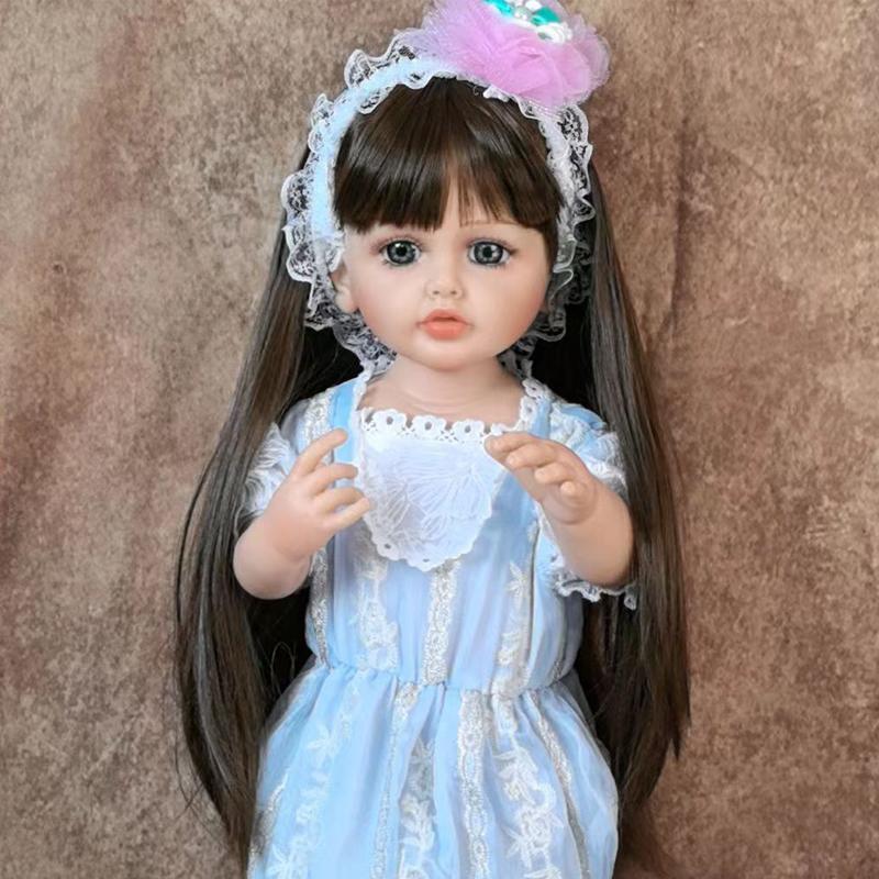 Куклы-близнецы Reborn Babies Girl, 55 см, полностью силиконовые, виниловые, реалистичные, кукла принцессы с длинными волосами, Bebe Reborn, подарки на день рождения, изготовленные из KEIUMI