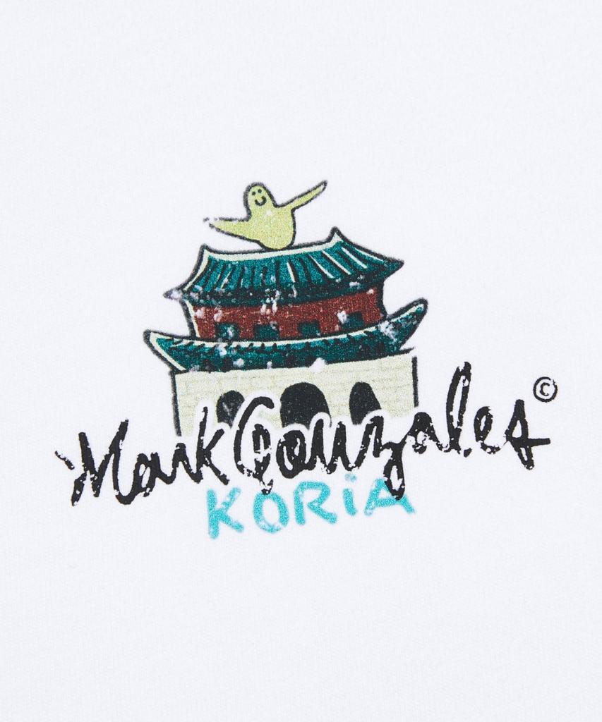 Mark Gonzales Корейское издание футболка с коротким рукавом Гванхвамун - Белая