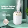Mini Humidifier USB Plug Nanoscale Silent Streaming Ambient Light 330ML Mist Adjustable Portable For Car Office Household Smell