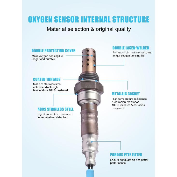 234-4668 234-4256 O2 Oxygen Sensor Up Downstream 4Pcs For 2008-2014 Cadillac Escalade ESV, For Chevrolet/Chevy Avalanche Silverado 1500 2500 3500