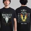 Fashion Wacken Open Air 2025 Festival From July 30 To August 2 2025 In Schleswig Holstein Germany Roses Two Sided T-Shirt