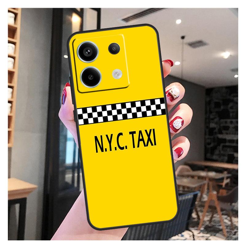 Чехол с дизайном желтых такси Нью-Йорка для Xiaomi Redmi Note 13 12 10 9 8 11 Pro 12S 11S 10S 9S Remdi 13C 9C 10C 12C