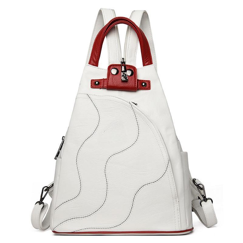 Высококачественный лоскутный рюкзак из мягкой кожи, модные школьные сумки для девочек, 2023, многофункциональные сумки, женские рюкзаки, Sac a Main