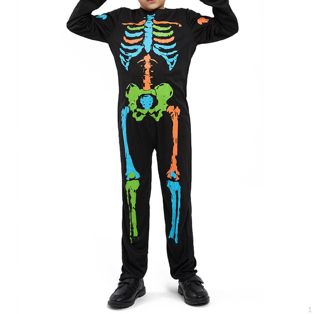 Boys Halloween Skeleton Costume Cosplay Children Clothing for Stage Performances