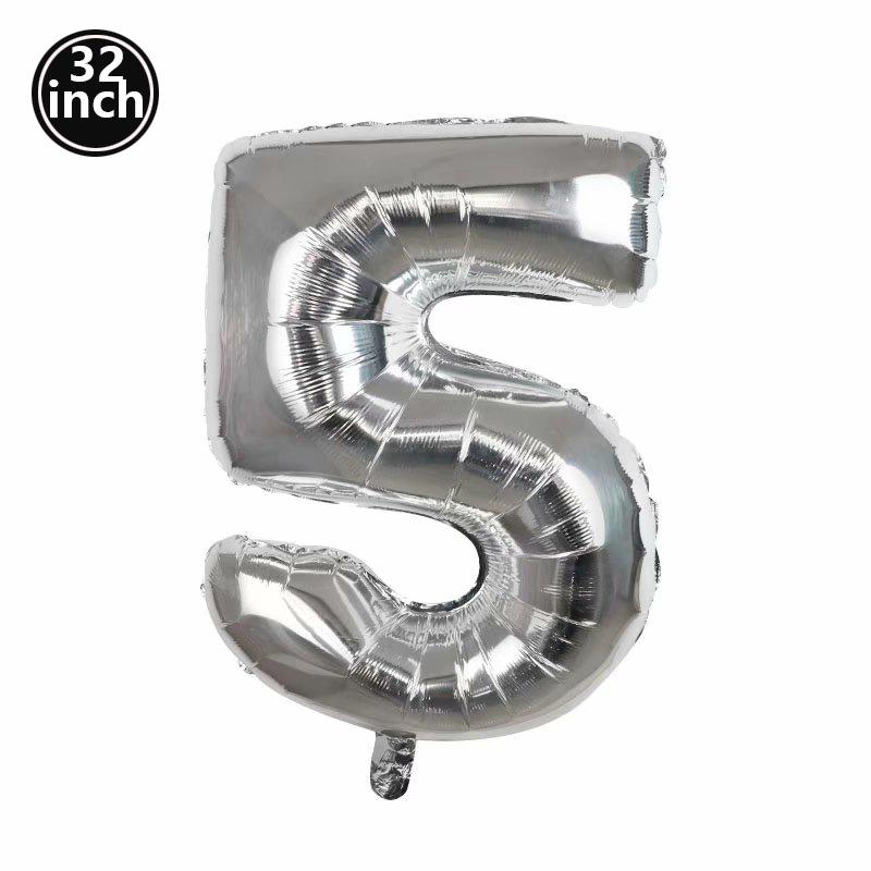 Multi Color Large Numbers 3 Balloon 32Inch 1 2 3 4 5 6 7 8 9 Birthday Ball Red Digit Bachelorette Balloons Figure Golob Balloons