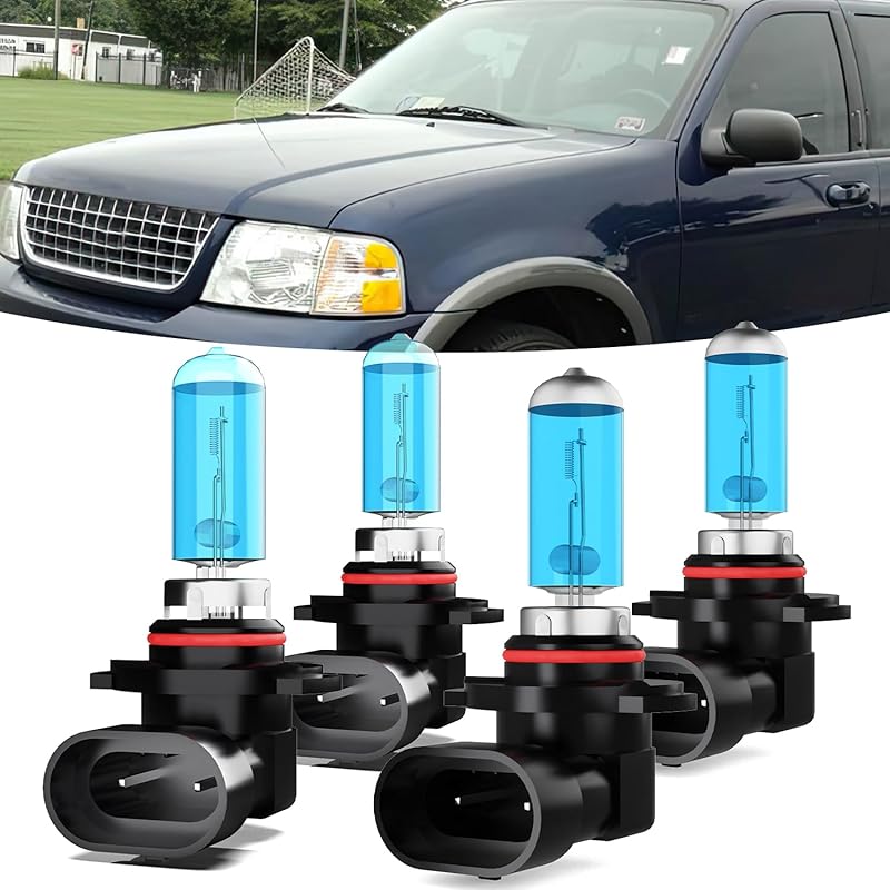 Галогенные фары подходят для Ford Explorer 2002-2005, лампы фар, 9005/HB3/H10 дальний свет + 9006/HB4 ближний свет + 9145/9140 противотуманные фары, комплект, подключи и