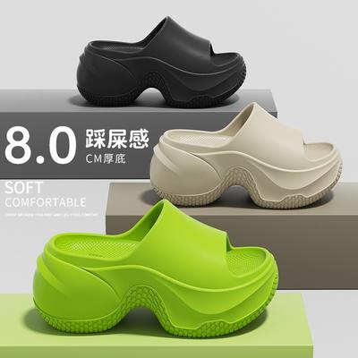 Тапочки на толстой подошве женские туфли на платформе 8.0 тапочки на платформе можно носить на улице, летние пляжные шлепанцы премиум-класса