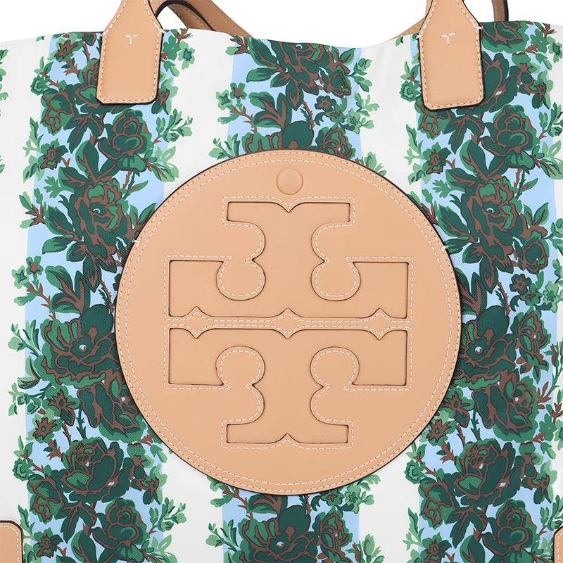TORY BURCH Ella 44 Magnetic closure vine print artificial leather nylon polyester Tote bag Tote bag shopping bag shoulder crossbody handbag 143238-960