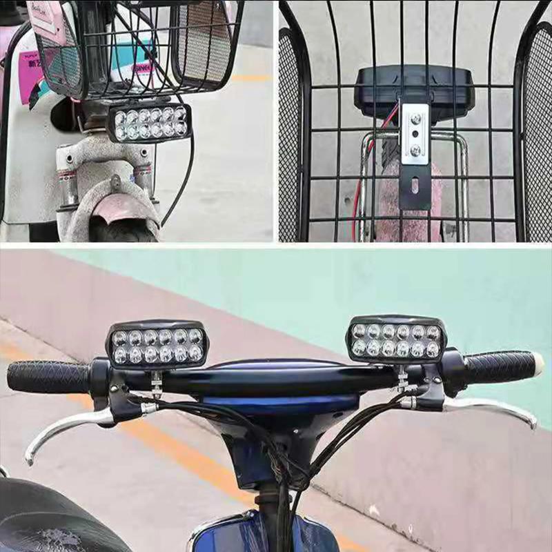 12 В Мотоциклетные светодиодные прожекторы Рабочая лампа Blaze Водонепроницаемые Универсальные Мотоциклетные Электромобильные Скутерные Фары Мото Аксессуары