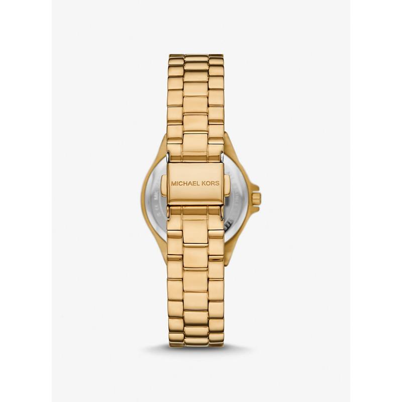 Michael Kors Мини-часы Lennox с животным pavé, золотистый тон MK7394