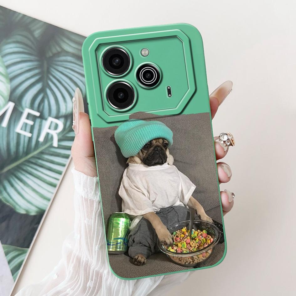 Pova 6 Case For Tecno Pova 6 Pro 5G Silicone Cover Cute Dinosaur Panda Camera Lens Protector Bumper For Tecno Pova6 Pro LI9 Capa