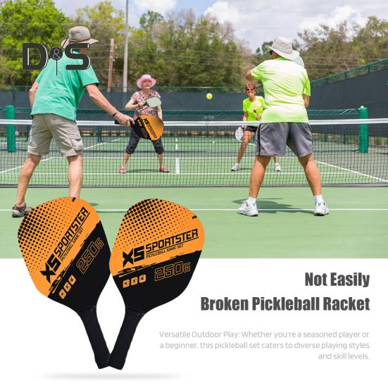 Набор ракеток для пиклбола, 1 пара ракеток для пиклбола с 4 мячами и сумкой для хранения, ракетка для пиклбола для мужчин и женщин, для занятий спортом в помещении и на открытом воздухе