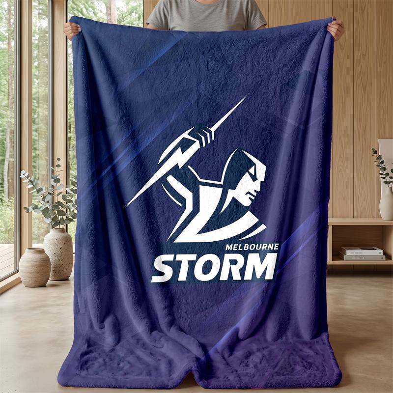 Фланелевое флисовое одеяло Melbourne Storm Уютное теплое плед для дивана кровати путешествий Всесезонное использование