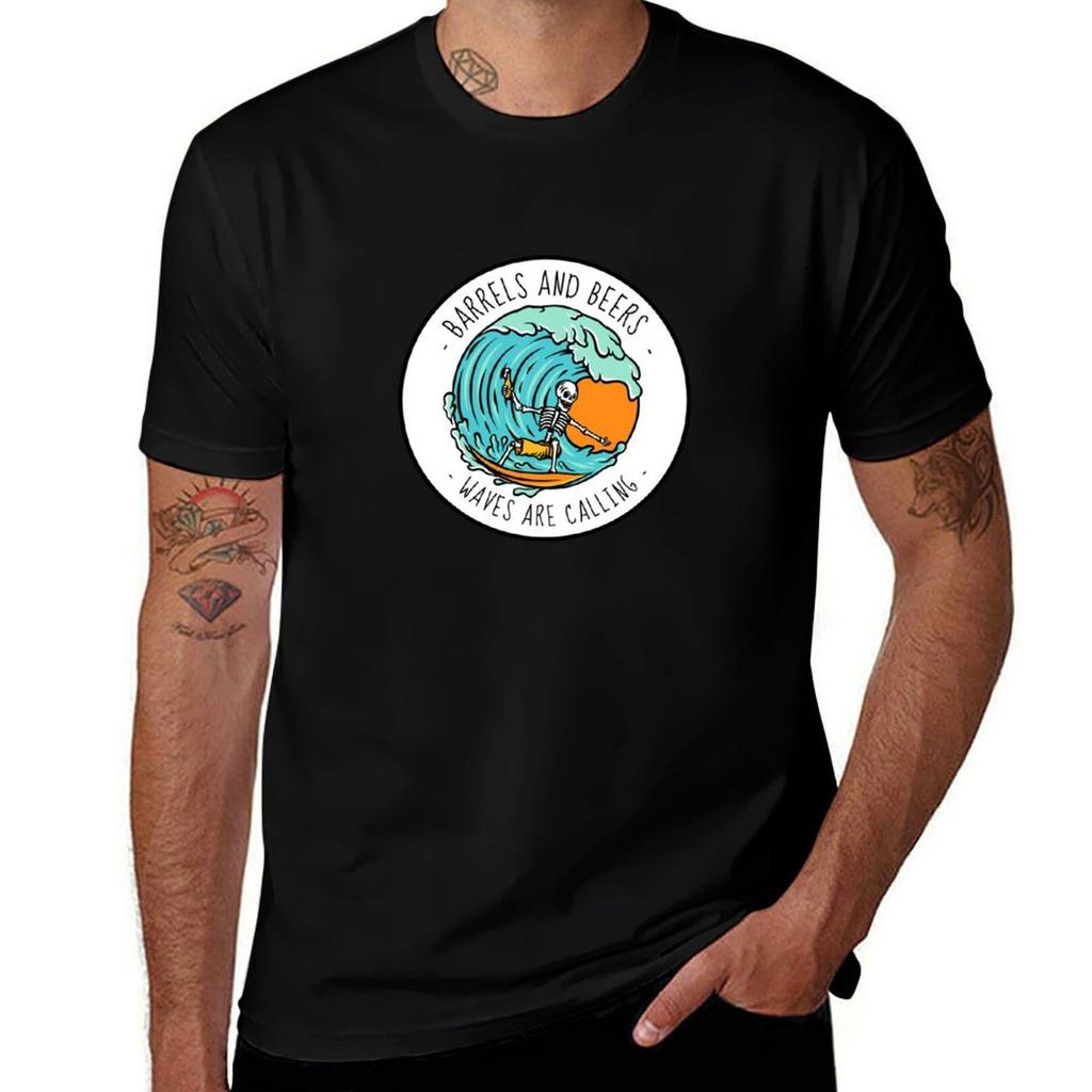 Barrels and Beers the Waves are Calling TShirt Daily Wear Print TShirt