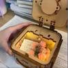 Деревянная музыкальная шкатулка-пазл 3D DIY Настольное украшение Шкатулки для драгоценностей Изысканные подарки на Рождество, День рождения, День святого Валентина