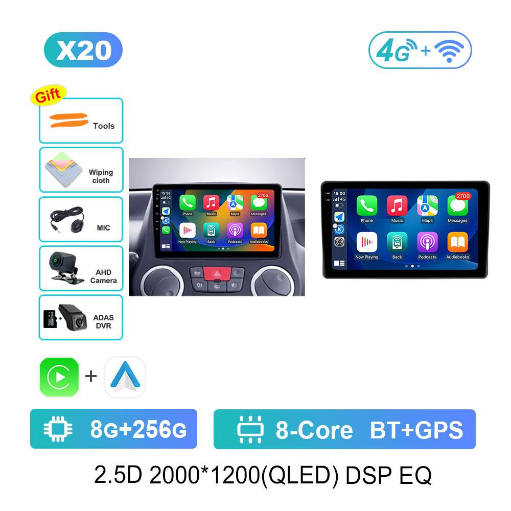Автомагнитола Android 14 Интеллектуальная система для Fiat Panda 169 2003 - 2012 Авторадио DVD 4G LTE 2 DIN Стерео BT Мультимедиа DSP