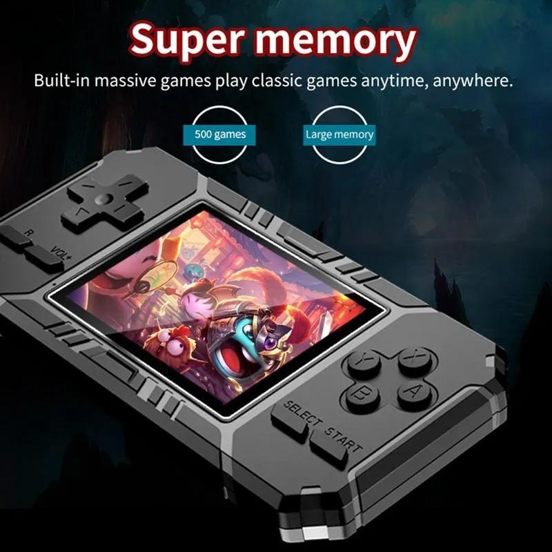 Портативные игровые плееры, ретро мини-консоль, 8-битный 3,0-дюймовый цветной ЖК-экран, встроенный 520 игр, портативный
