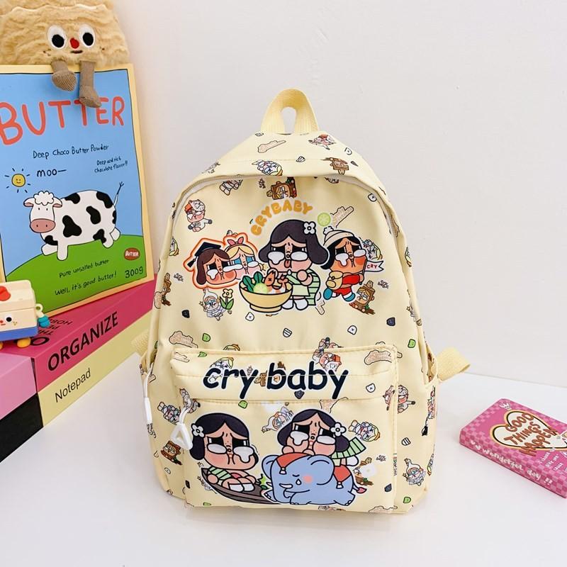 Adorable And Stylish Nylon Children's Backpack For School Featuring Lightweight Design And Fun Cartoon Patterns