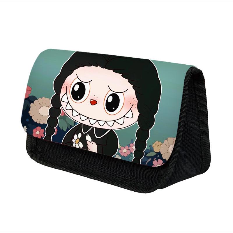 New Primary School Students Cartoon Double-layer Pencil Case Cute Children's Stationery Case Polyester Pencil Case