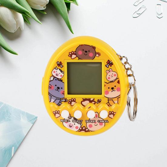 Игрушка для игровой консоли Электронные домашние животные Игровые игрушки с мультяшным принтом Портативные игрушки на батарейках Виртуальные цифровые пиксельные животные Игрушки для детей Детский брелок-игрушка